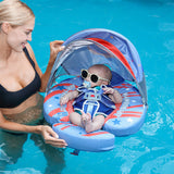 Mambobaby Air-Free American Doughnut Chest Float with 3D Canopy
