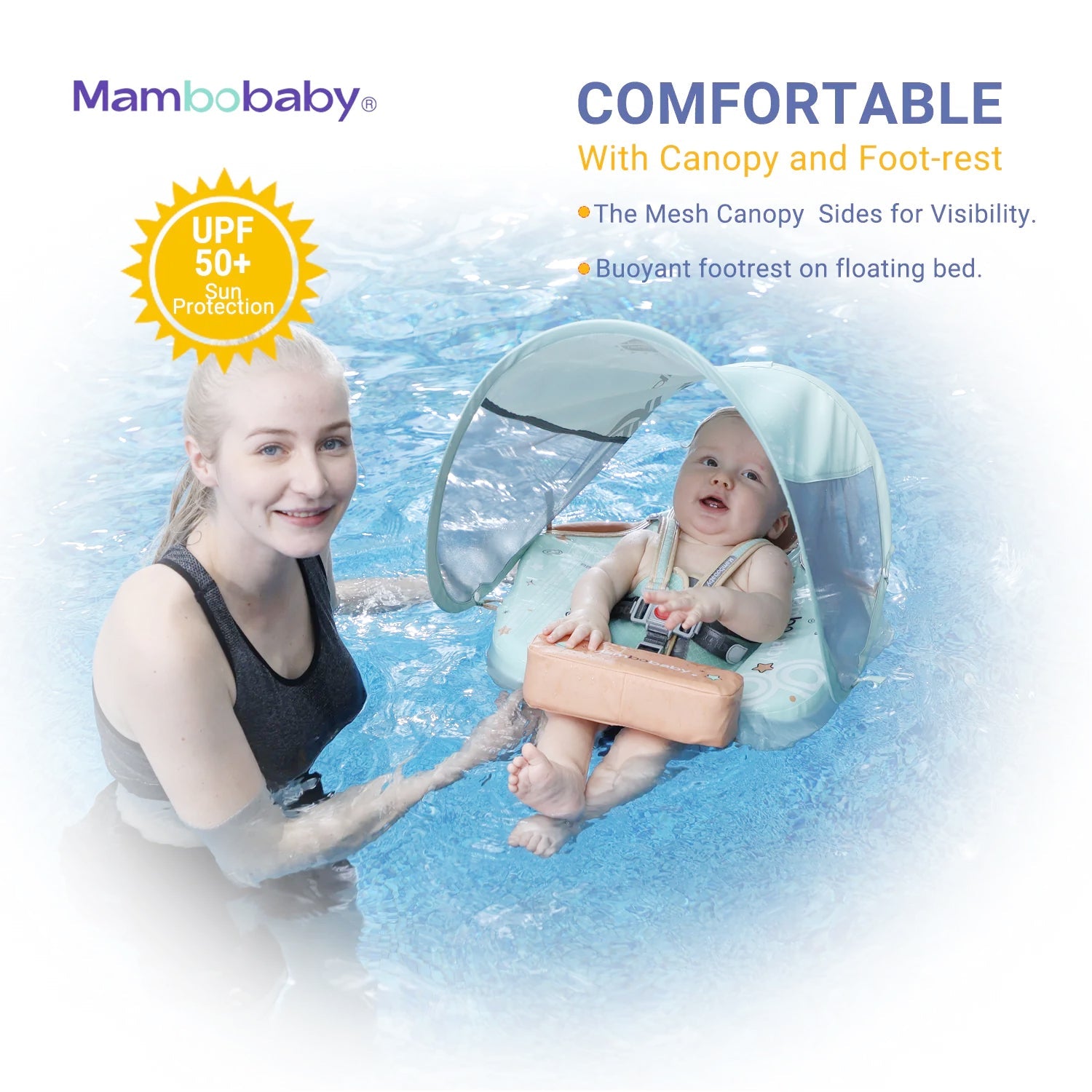 Mambobaby Pool Float with Foldable and Tail