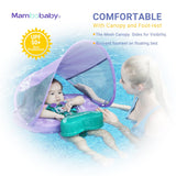 Mambobaby Pool Float With Canopy and Tail Purple Mermaid