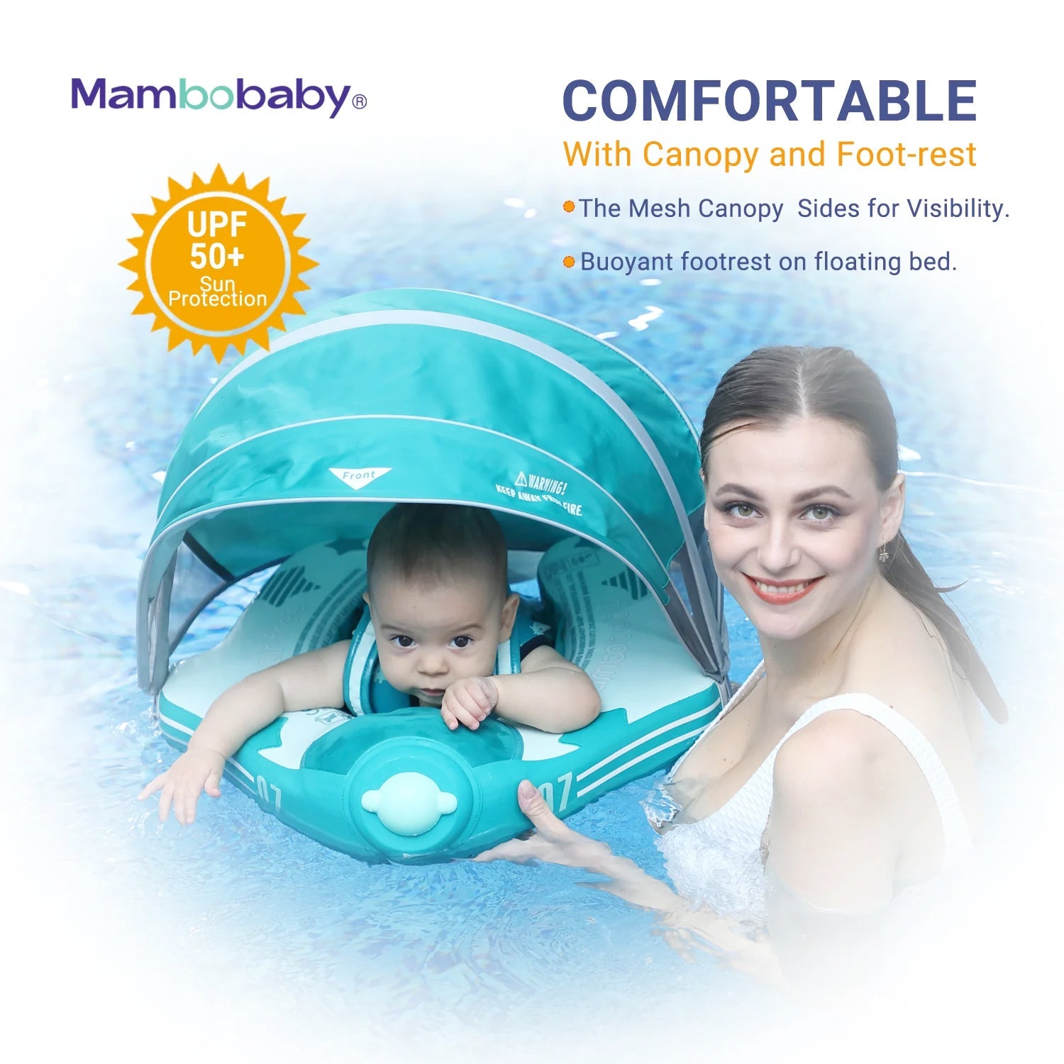 Mambobaby Pool Float with Canopy and Tail NO.07 Airplane