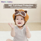 Mambobaby Infant Safety Headgear for Crawling Walking with raccoon Pattern