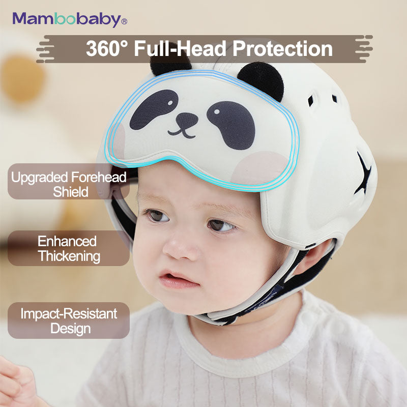 Mambobaby Infant Safety Headgear for Crawling Walking with Panda Pattern