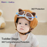 Mambobaby Infant Safety Headgear for Crawling Walking with raccoon Pattern