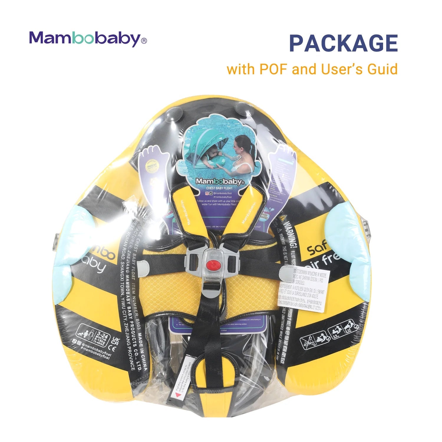 Mambobaby Pool Float HoneyBee with Canopy