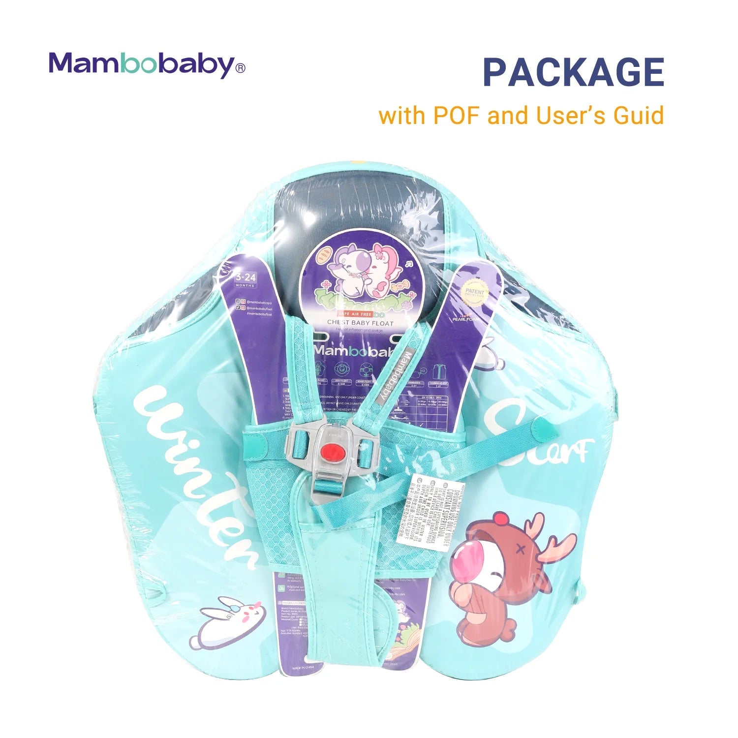 Mambobaby Pool Float with Canopy and Tail KuKuKiKi