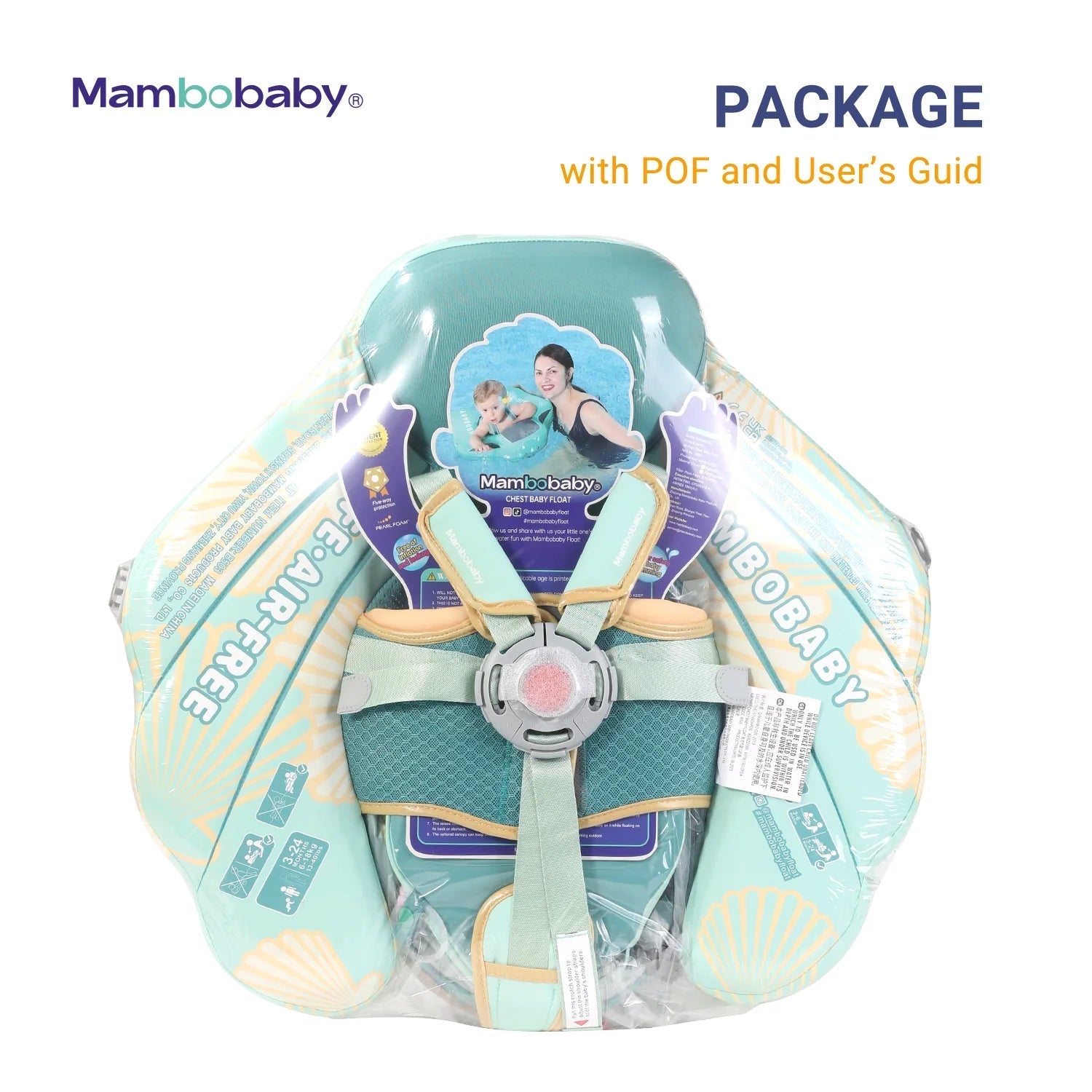 Mambobaby Pool Float with Canopy and Tail Seashell Dubai
