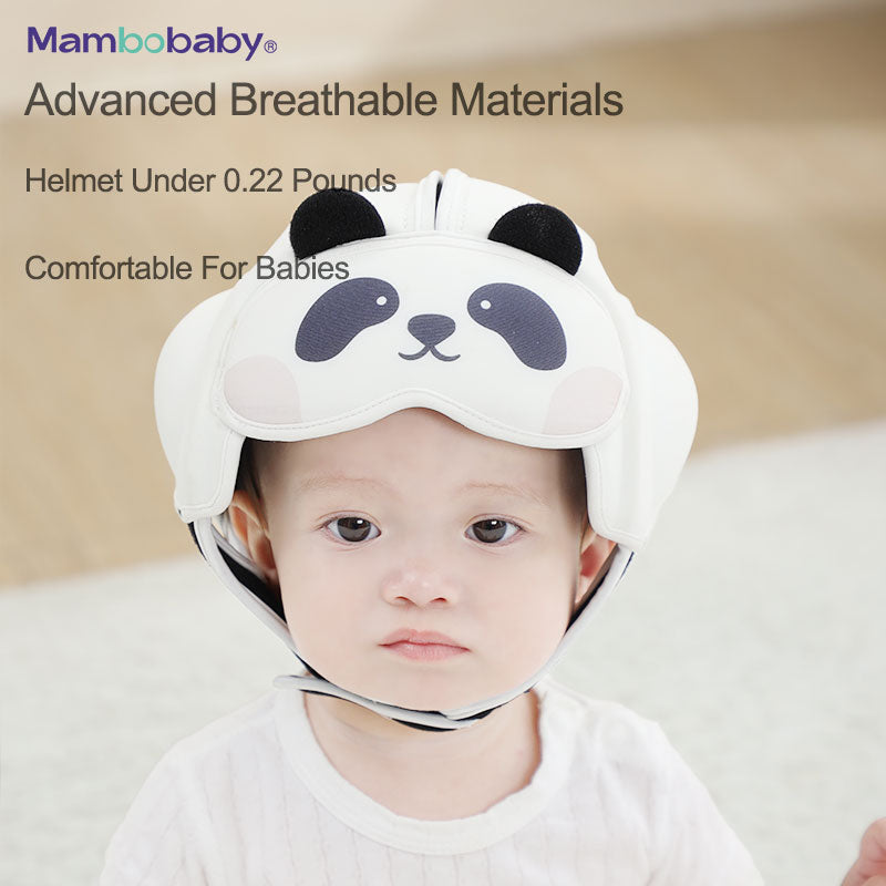 Mambobaby Infant Safety Headgear for Crawling Walking with Panda Pattern