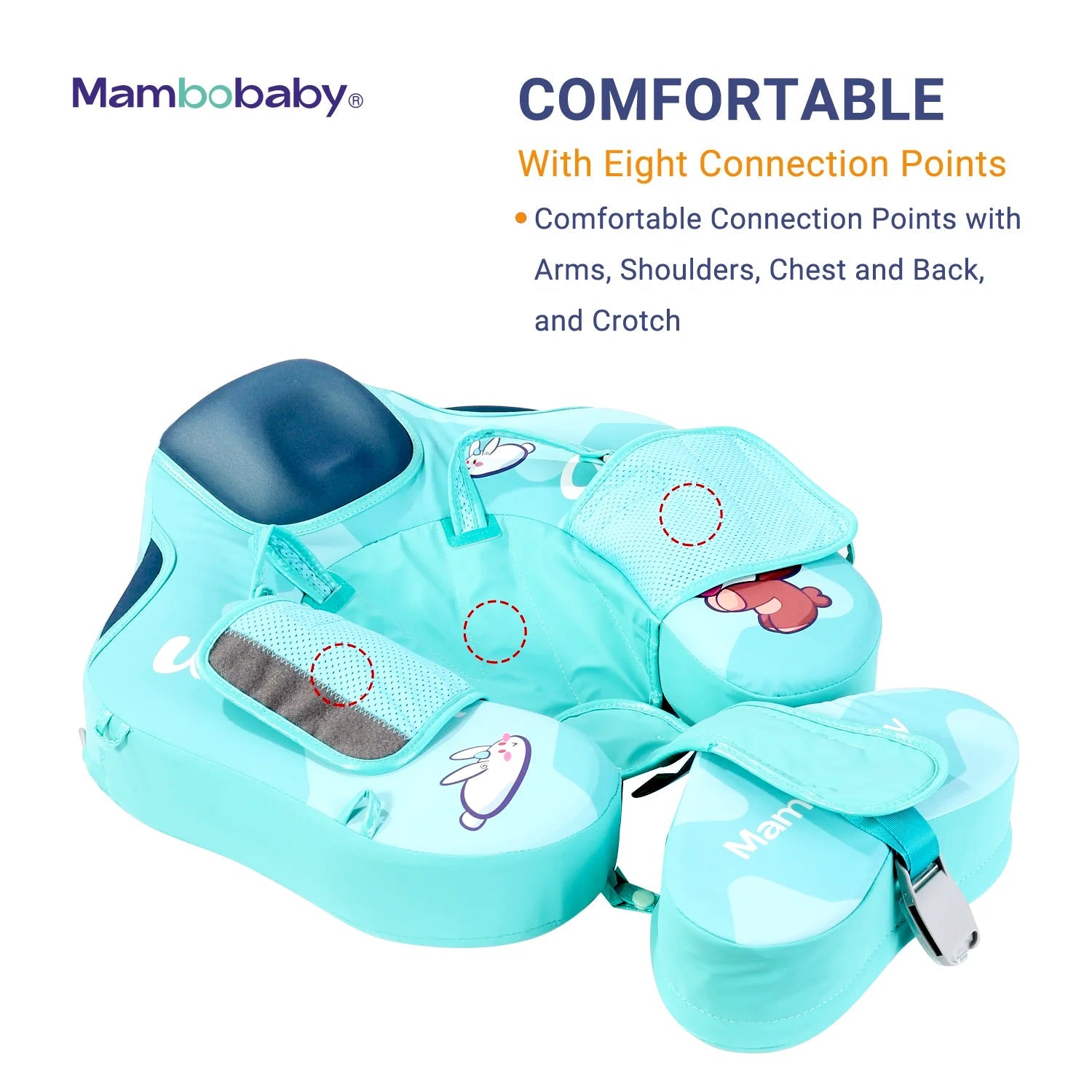 Mambobaby Pool Float with Canopy and Tail KuKuKiKi