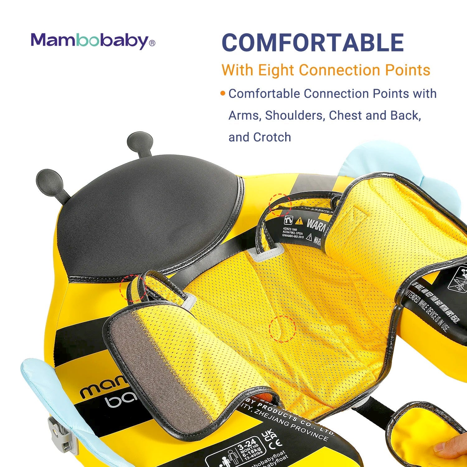 Mambobaby Pool Float HoneyBee with Canopy