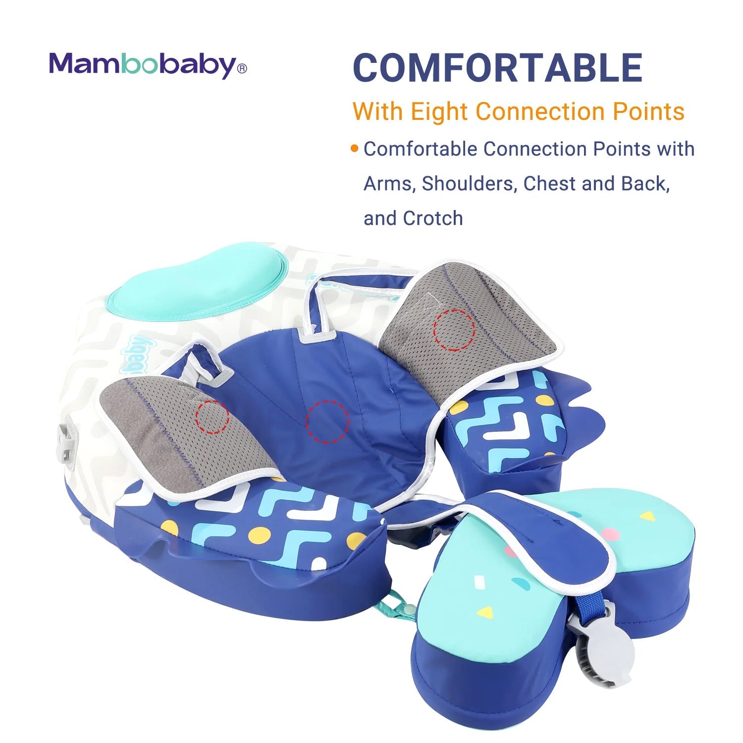 Mambobaby Pool Float with Canopy and Tail - Colofish