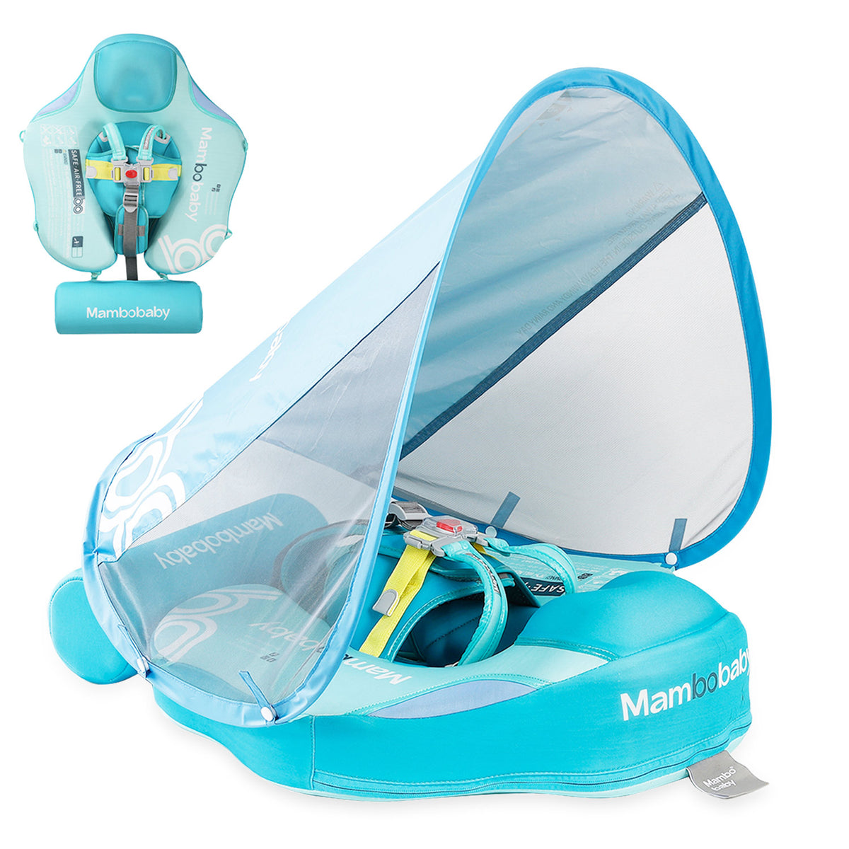 Mambobaby Pool Float Contrasting Theme with Canopy and Tail