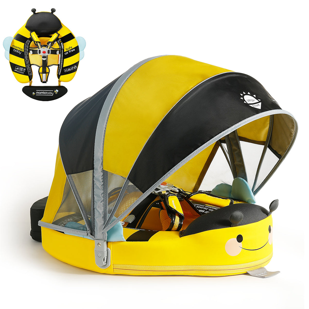 Mambobaby Pool Float HoneyBee with Canopy