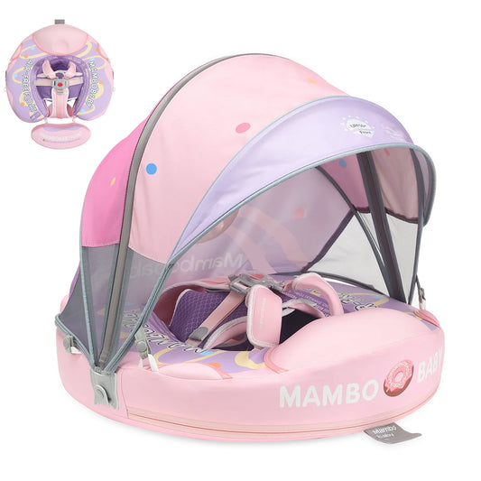 Mambobaby Pool Float Pink Donut with Canopy 1500