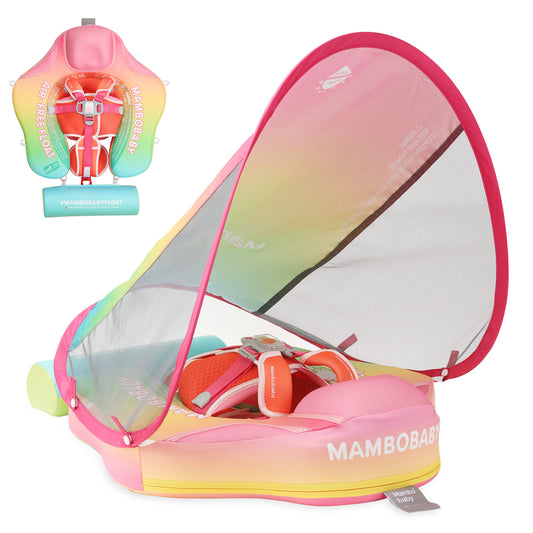 Mambobaby Pool Float fade color with Canopy 1500