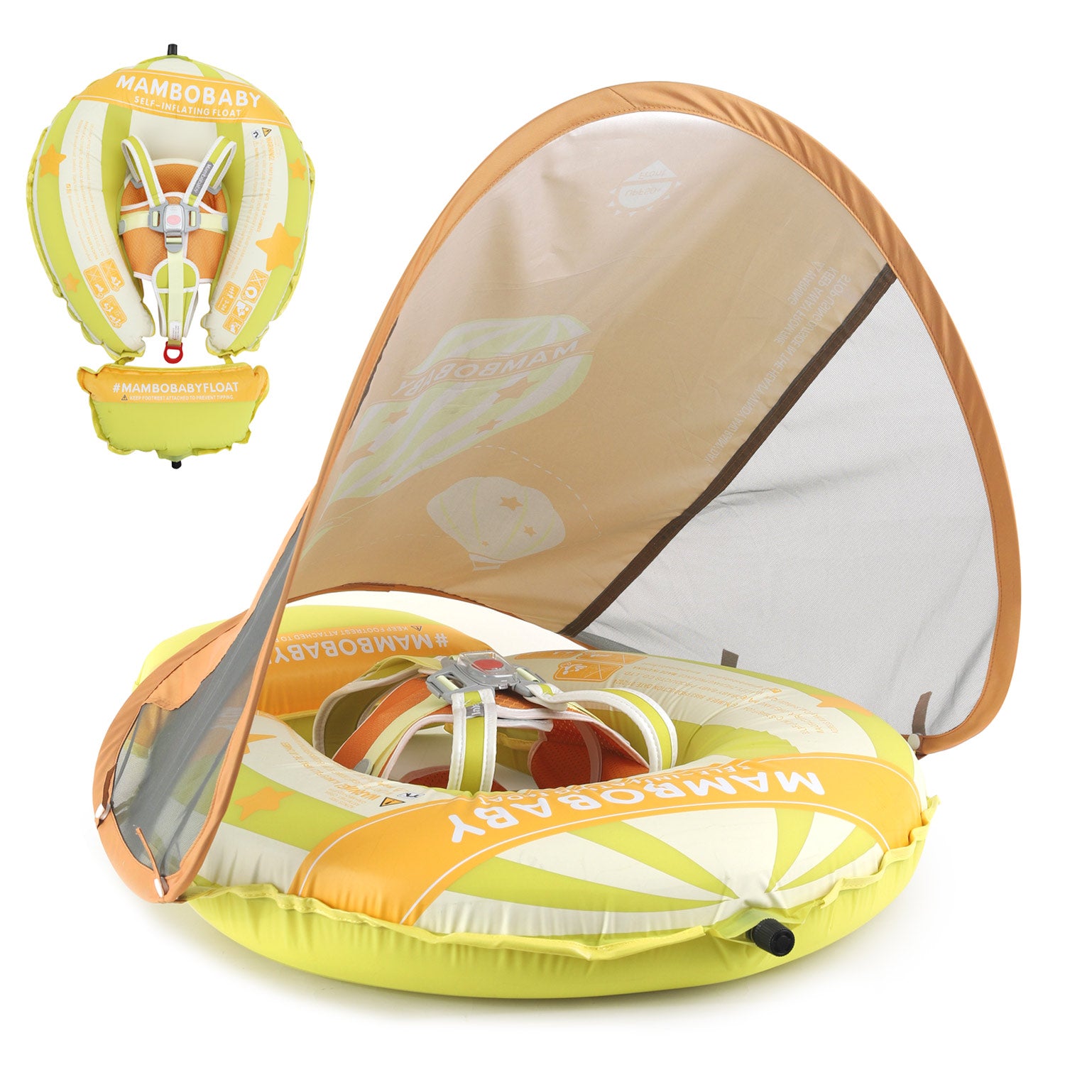 Mambobaby Pool Float  hot air balloon with Canopy