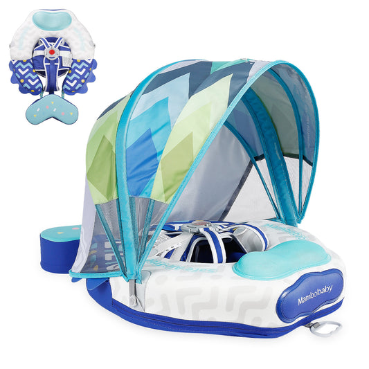 Mambobaby Pool Float with Canopy and Tail - Colofish 1500