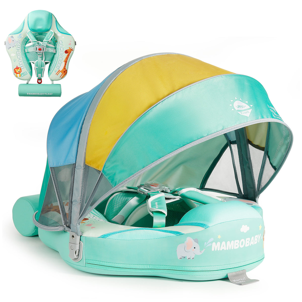 Mambobaby Pool Float with Canopy and Tail  Zoo