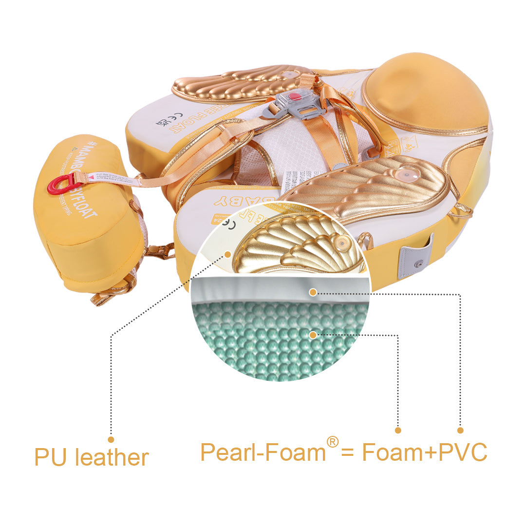 Mambobaby Air-Free Angel Wings Chest Float with 3D Canopy