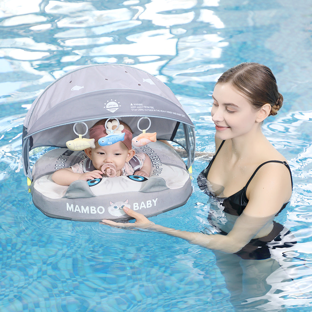 Mambobaby Air-Free Cat Chest Float with 3D Canopy