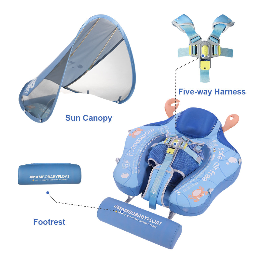 Mambobaby Air-Free Crab Chest Float with Flat Canopy