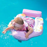 Mambobaby Air-Free Floral Garden Chest Float with Flat Canopy