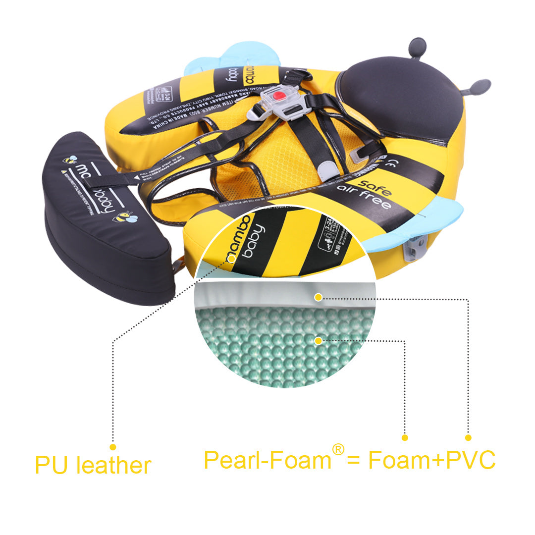 Mambobaby Air-Free HoneyBee Chest Float with 3D Canopy