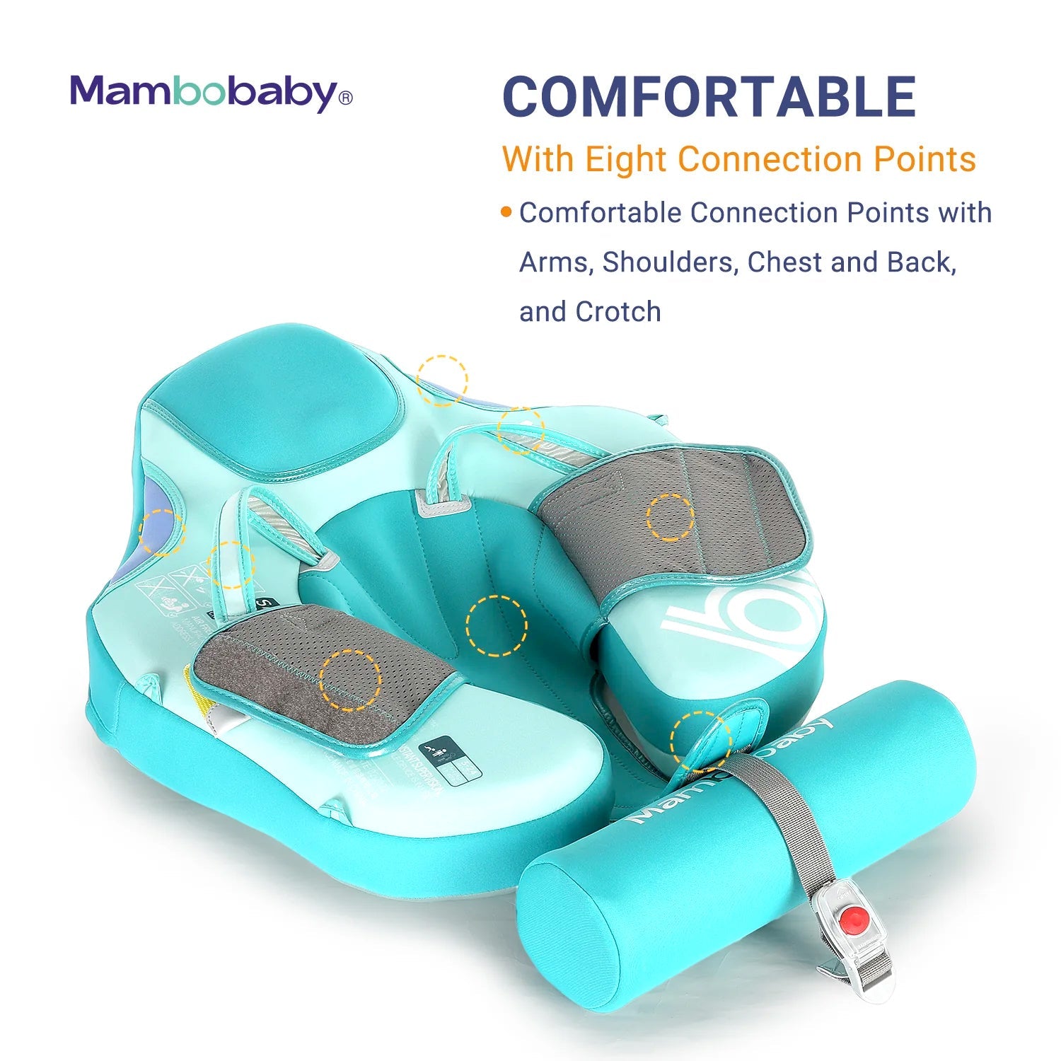 Mambobaby Pool Float Contrasting Theme with Canopy and Tail