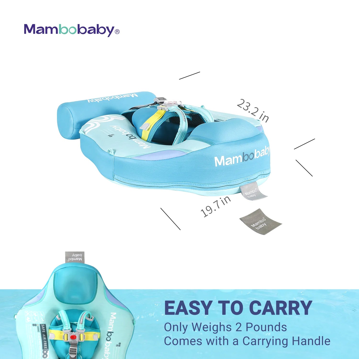 Mambobaby Pool Float Contrasting Theme with Canopy and Tail