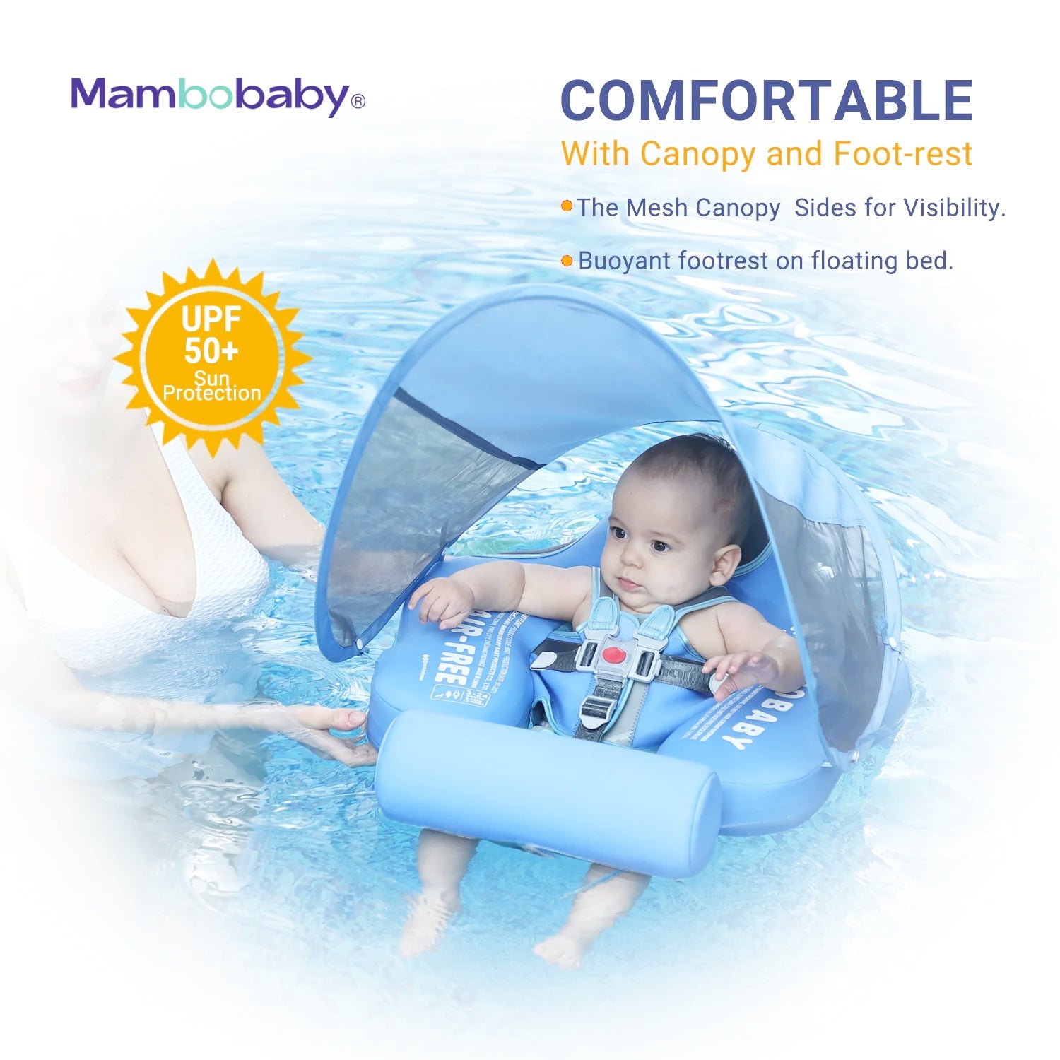 Mambobaby Pool Float Elephant with Canopy