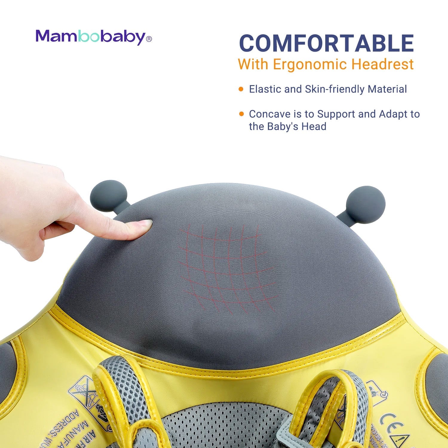 Mambobaby Pool Float  Ladybug with Canopy and Tail Blue