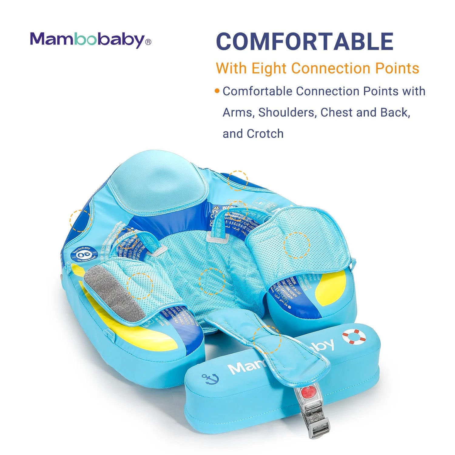 Mambobaby Pool Float with Canopy and Tail Narwal（Monodon monoceros）