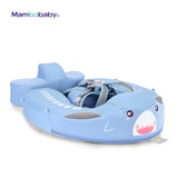 Mambobaby Pool Float with Canopy and Tail  Shark blue