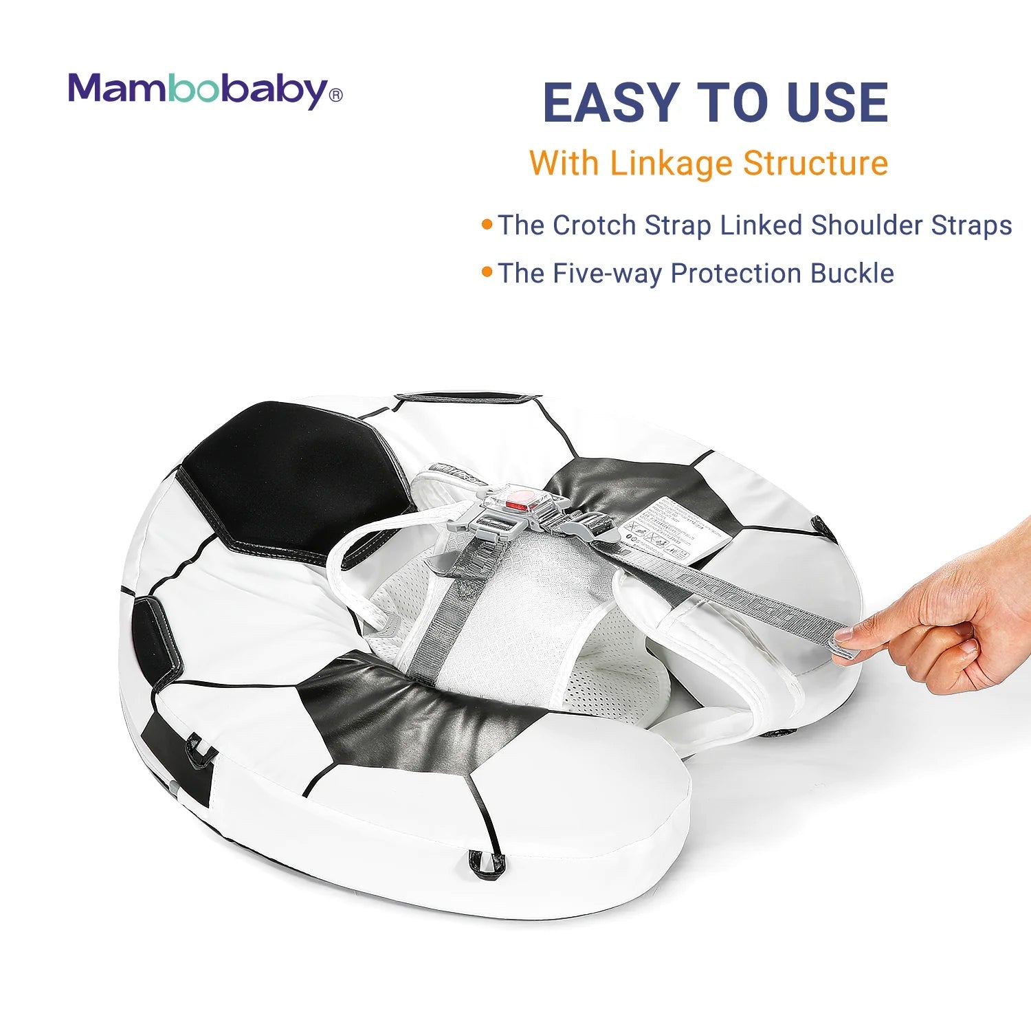 Mambobaby Pool Float with Canopy and Tail Soccer