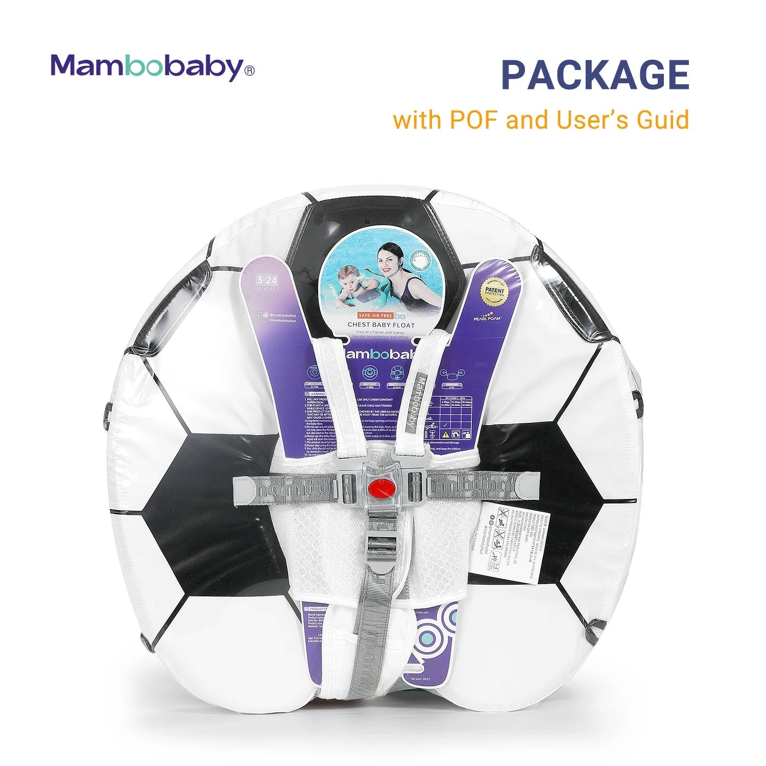 Mambobaby Pool Float with Canopy and Tail Soccer