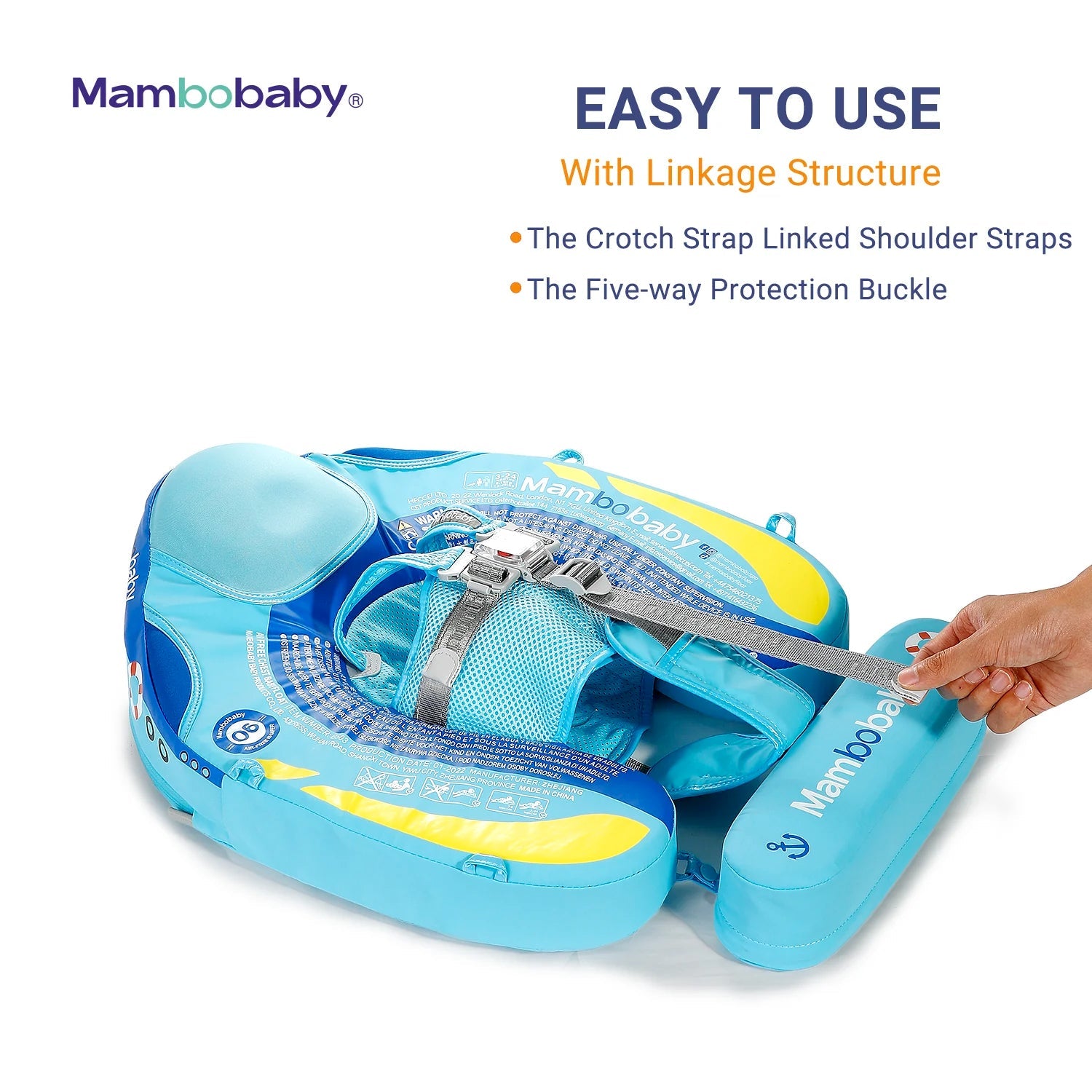 Mambobaby Pool Float with Canopy and Tail  Steamship