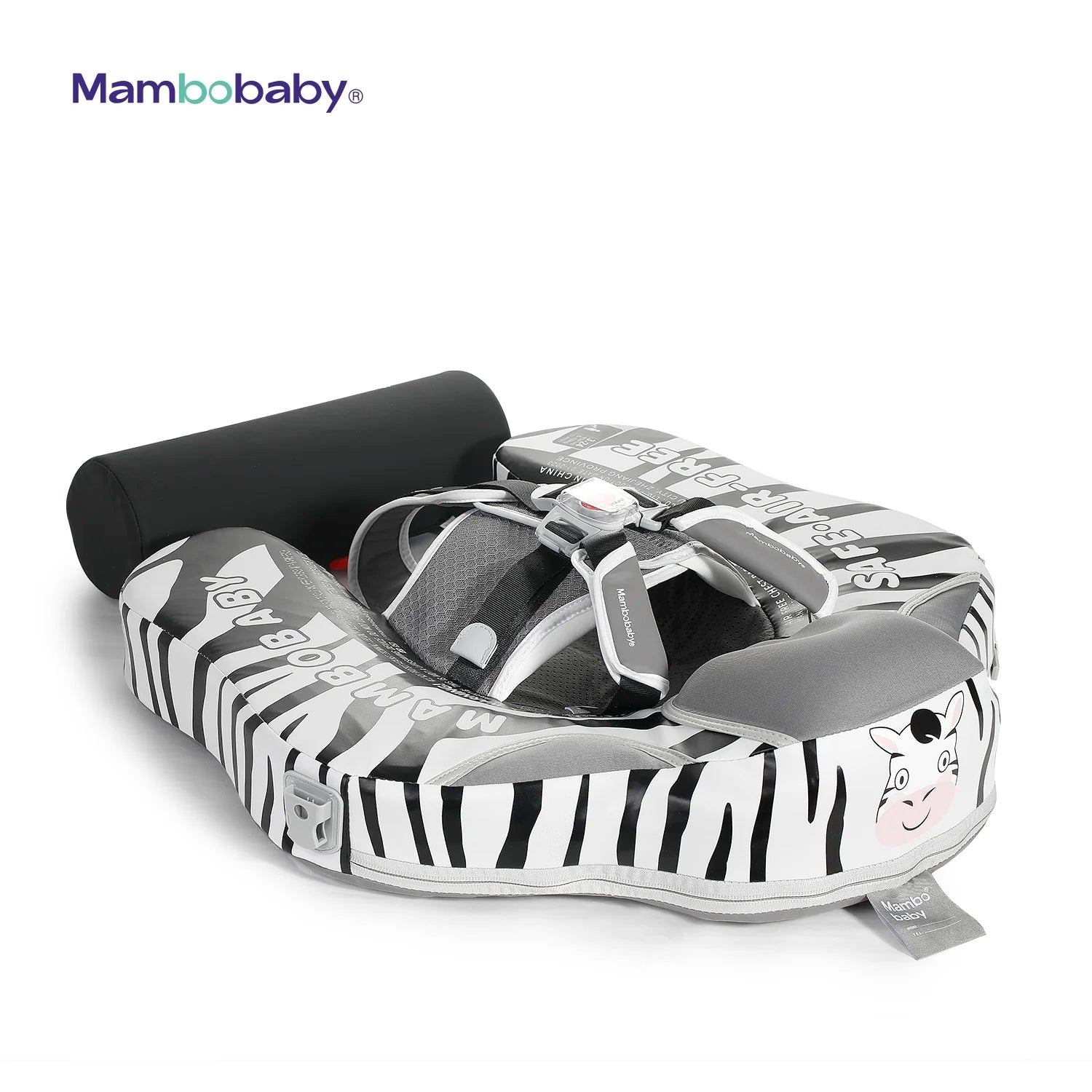 Mambobaby Pool Float with Canopy and Tail  Zebra