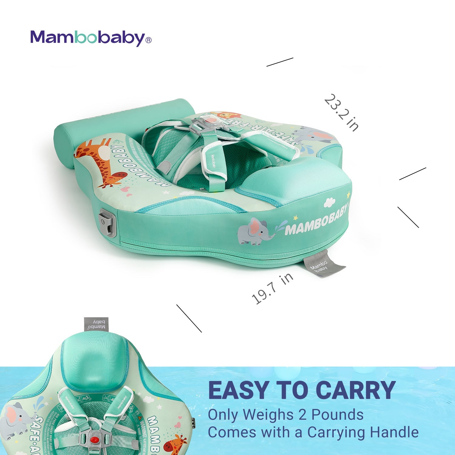 Mambobaby Pool Float with Canopy and Tail  Zoo