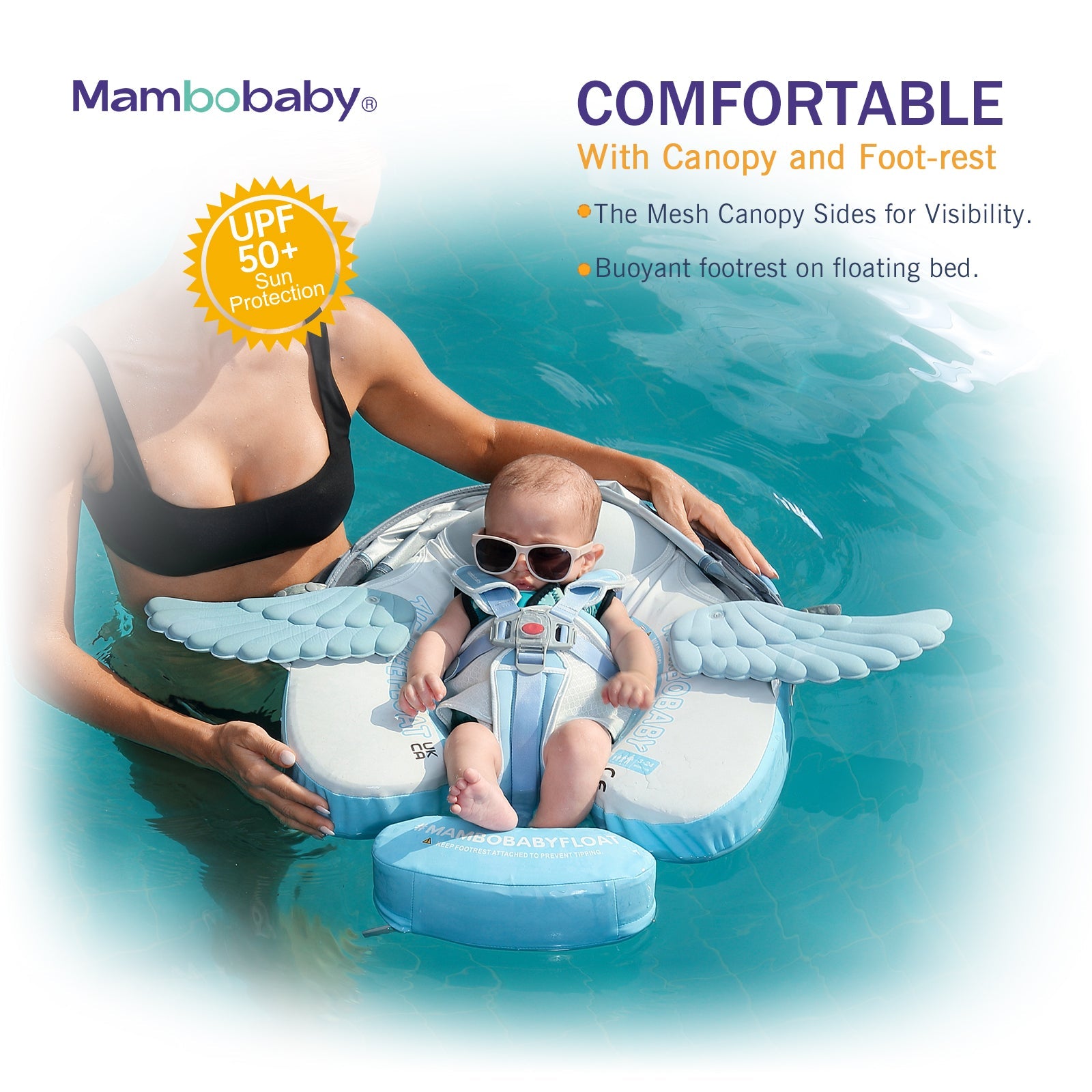 Mambobaby Float with Canopy and Tail Angel wings