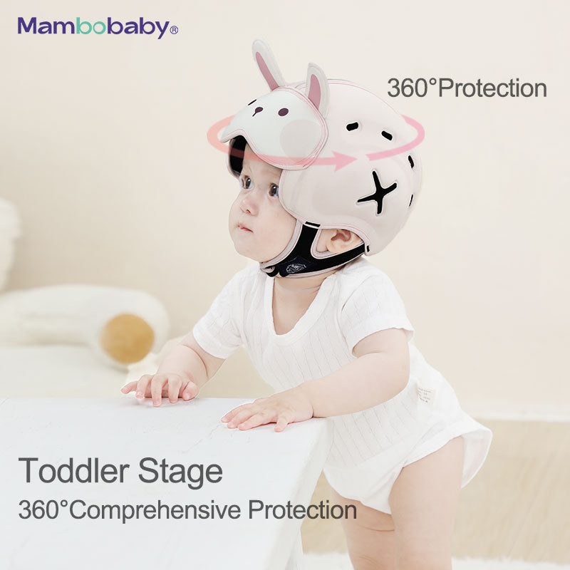 Mambobaby Infant Safety Headgear for Crawling Walking with Bunny Pattern