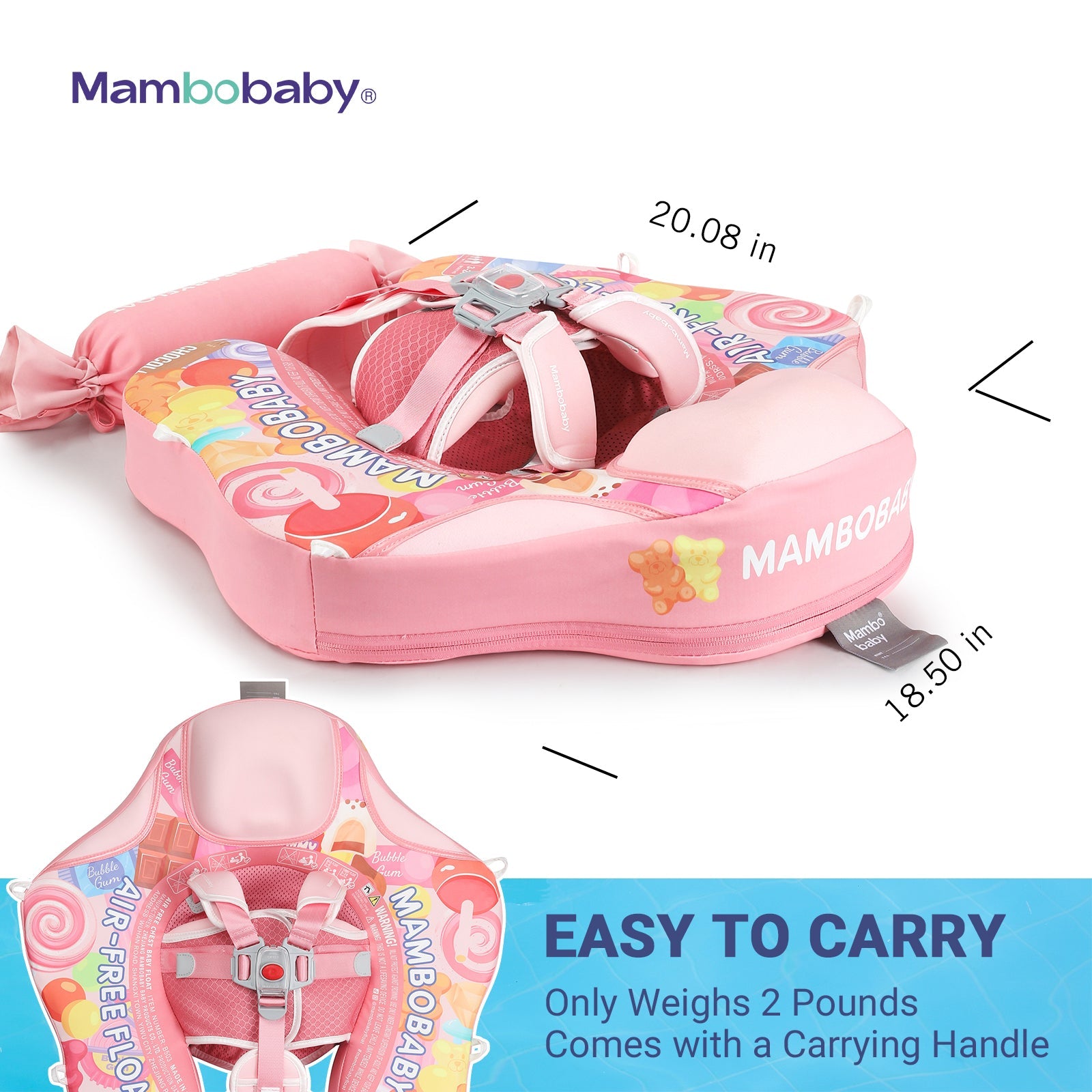 Mambobaby Pool Float Candy with Canopy