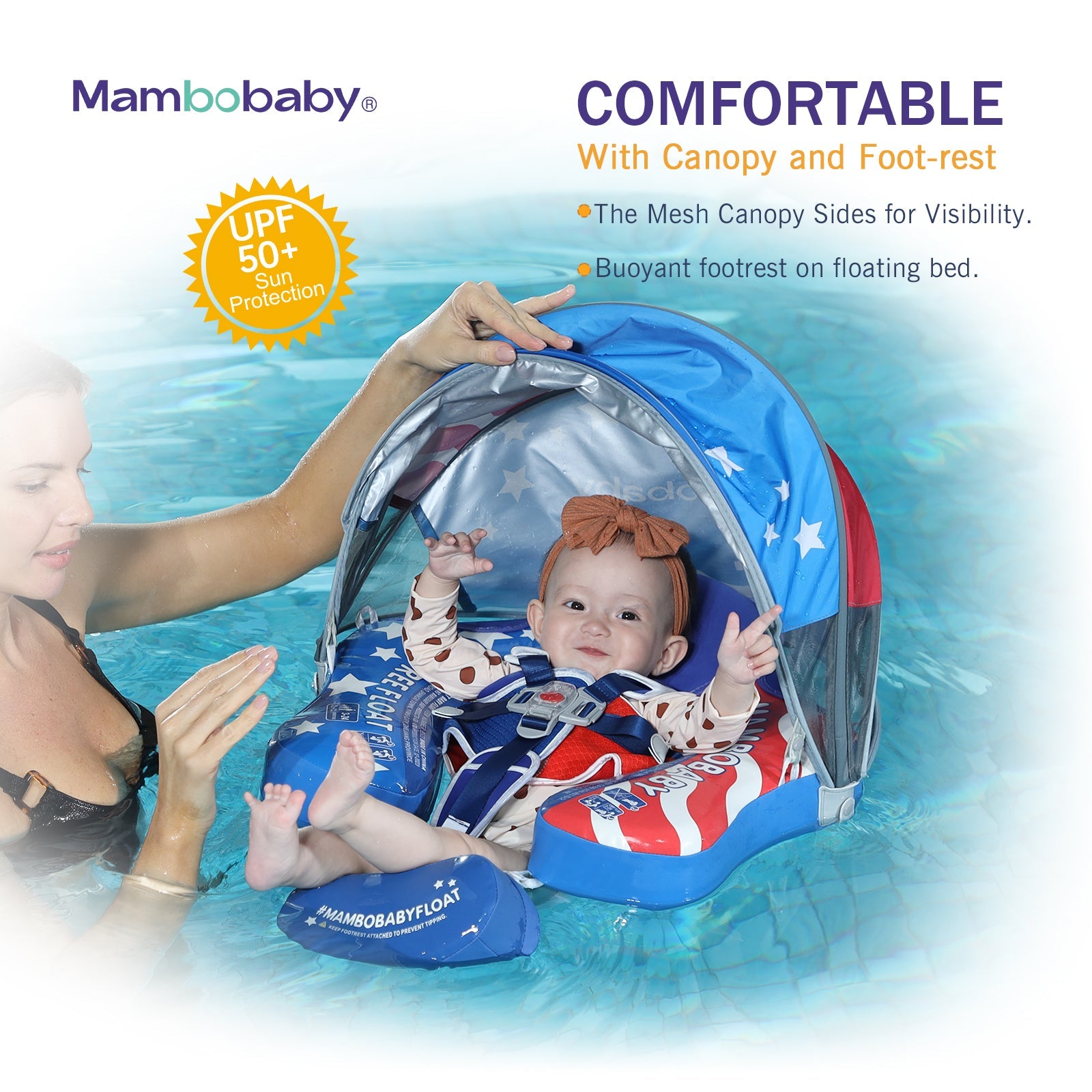 Mambobaby Pool Float Liberty with Canopy