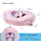 Mambobaby Pool Float Pink Donut with Canopy