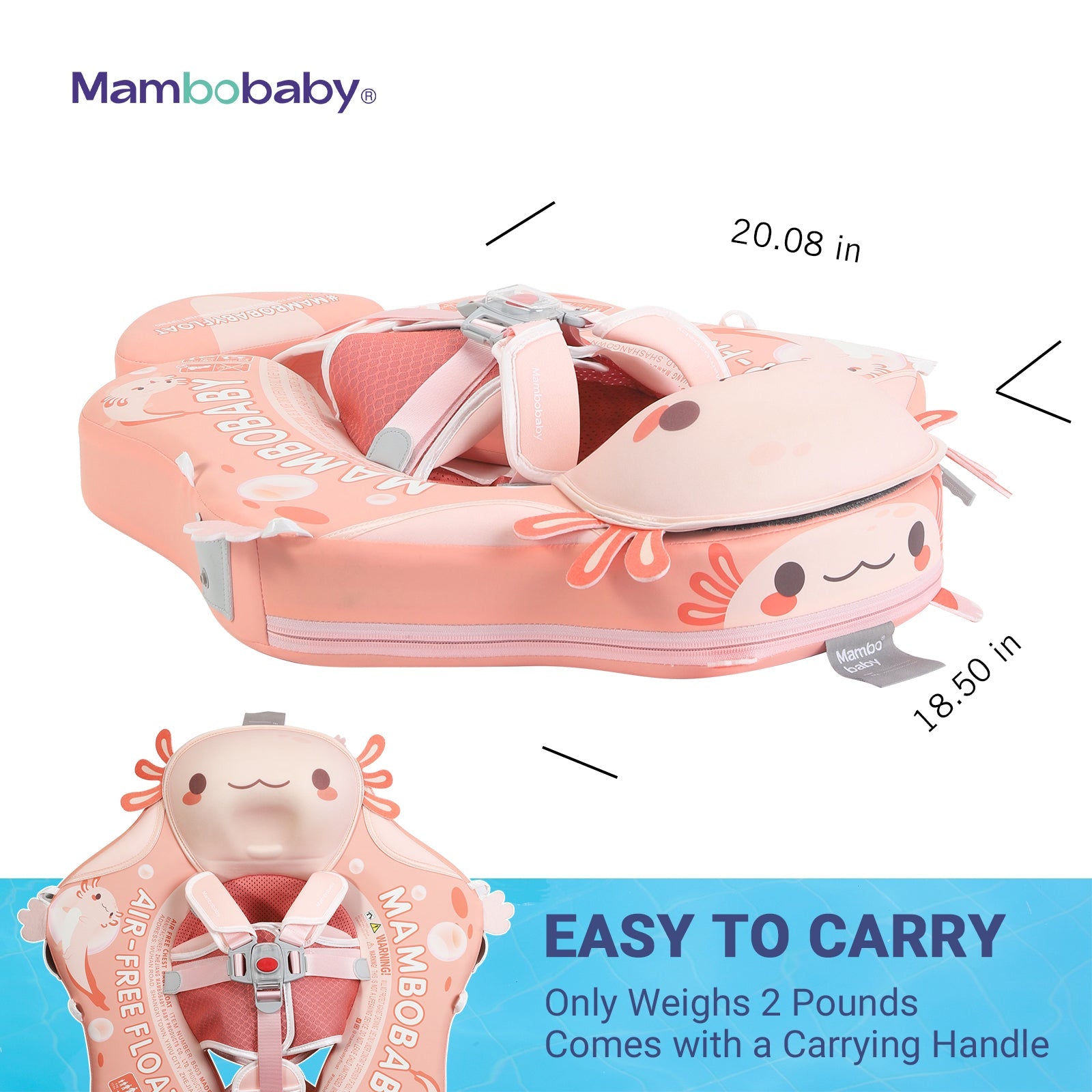 Mambobaby Pool Float Salamander  with Canopy