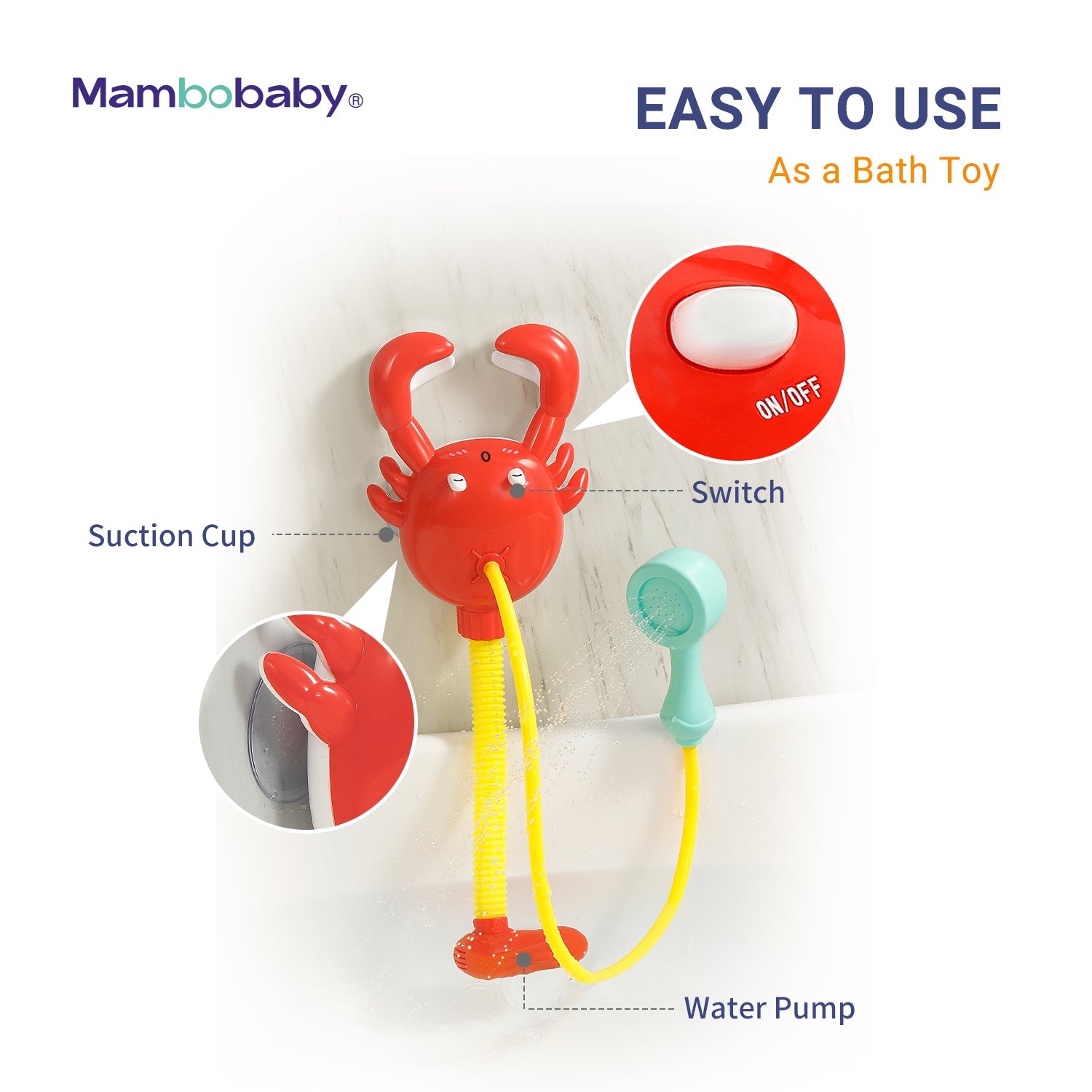 Mambobaby Hermit Crab  Baby Toy for Bath and Floating