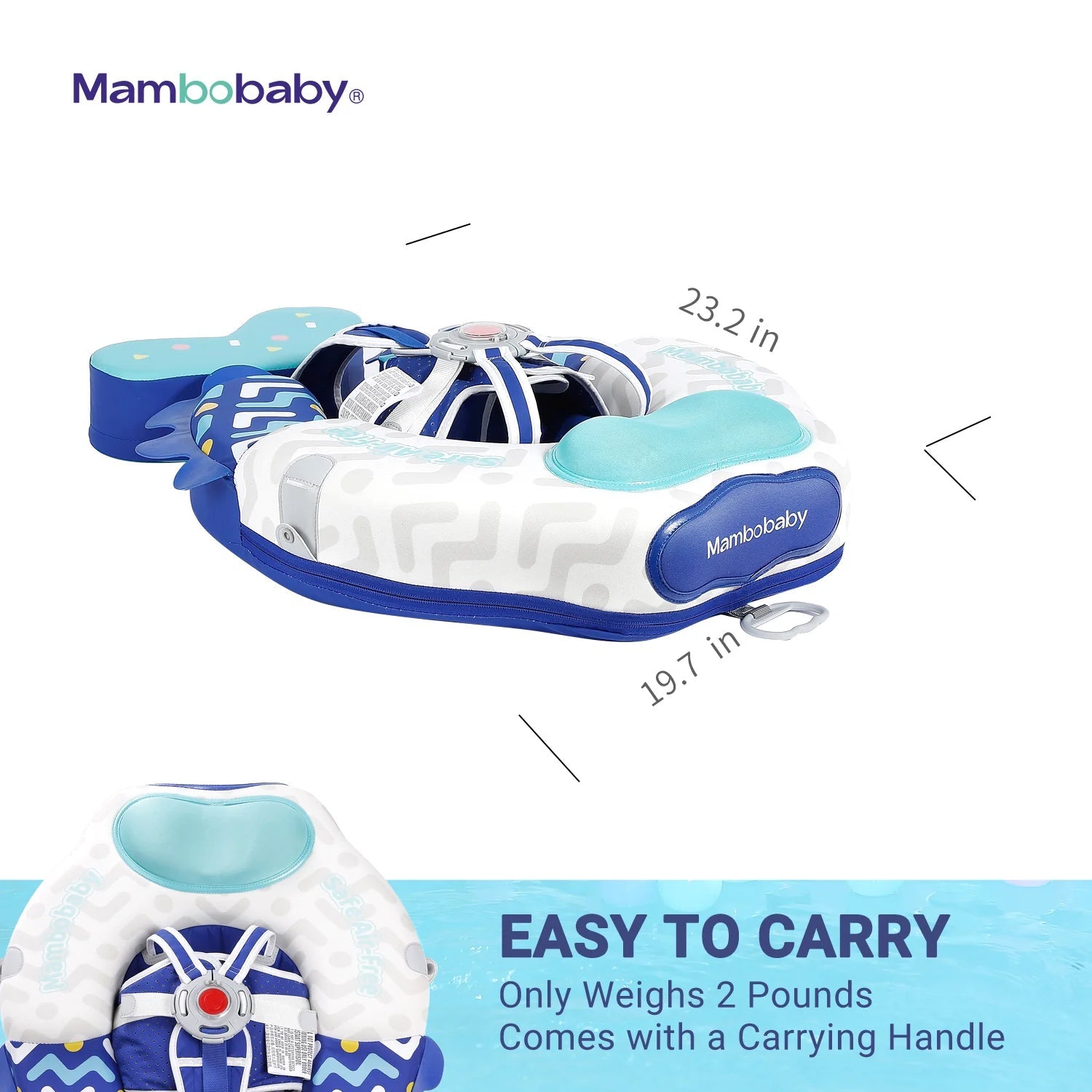 Mambobaby Pool Float with Canopy and Tail - Colofish