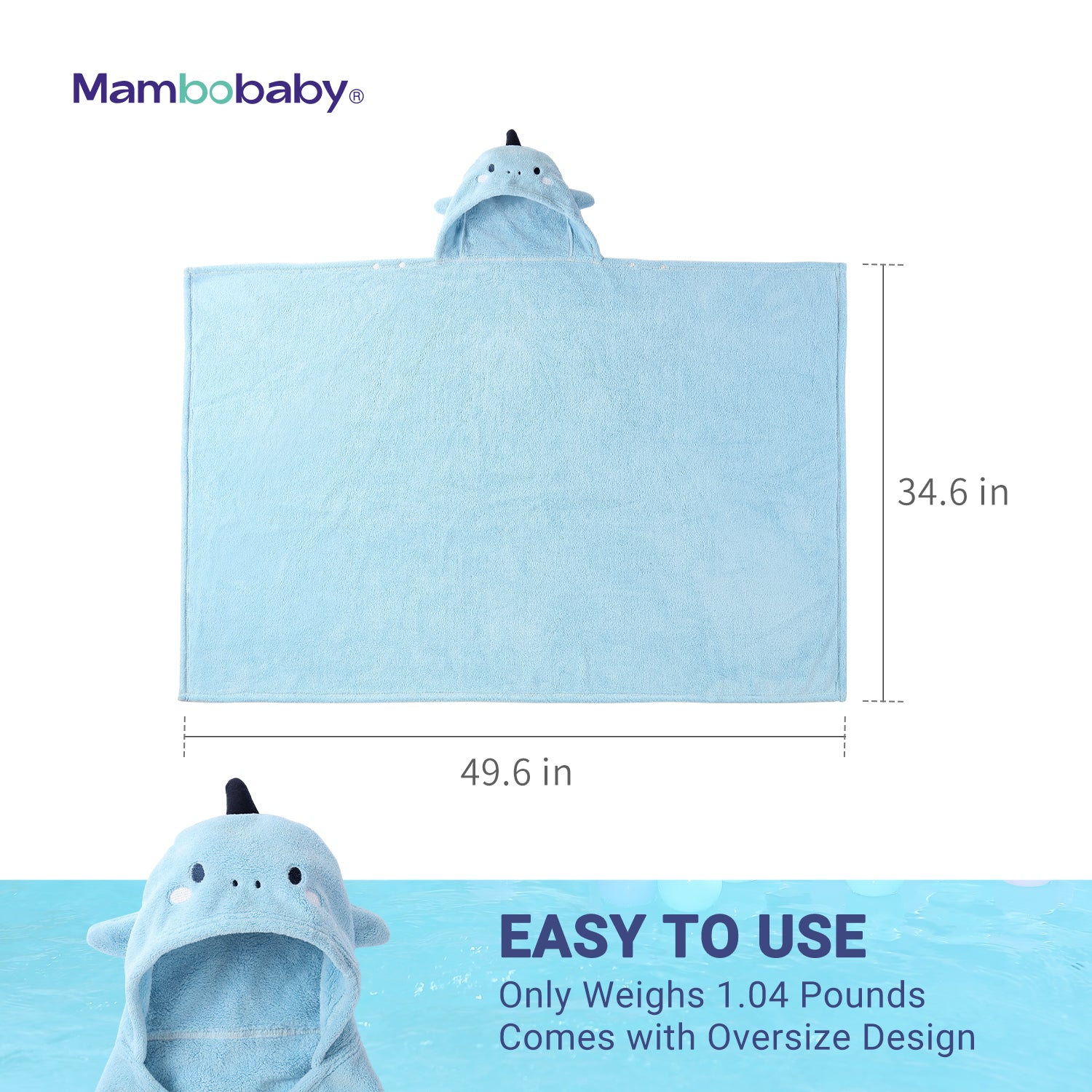 Mambobaby Adorable Hooded Baby Bath Towels