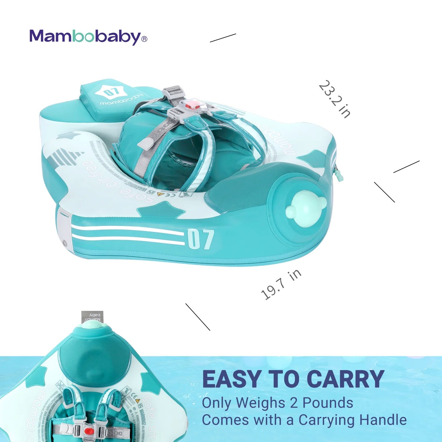 Mambobaby Pool Float with Canopy and Tail NO.07 Airplane