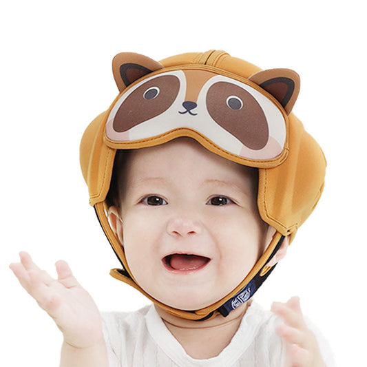 Mambobaby Infant Safety Helmet for Crawling Walking with raccoon Pattern 800